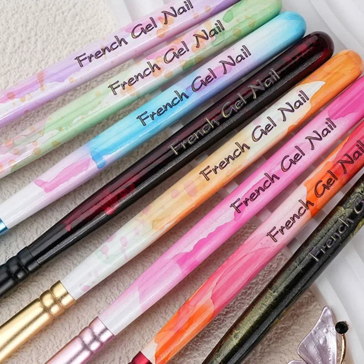 8 Styles Multi Color Gel Nail Art Brushes Professional Painting Tools For Gel Nail Extension Acrylic Nails Builder Nail Accessories 2027