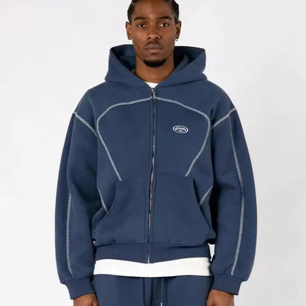 Street Retro Men's Casual Sportswear with Trendy Silhouettes Unique Hip-Hop Style Patterned Oversized Sweatshirts Casual Hoodies PlatiNum