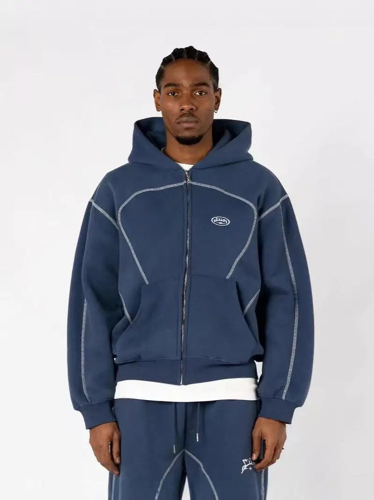 Street Retro Men's Casual Sportswear with Trendy Silhouettes Unique Hip-Hop Style Patterned Oversized Sweatshirts Casual Hoodies PlatiNum