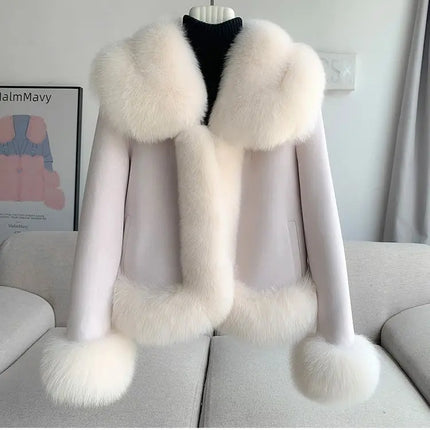2026 Winter New Faux Fur Jacket Women's Overcoat Fashion Loose Thickened Warm Parker Coat Women's Down Jacket Outwear Casaco