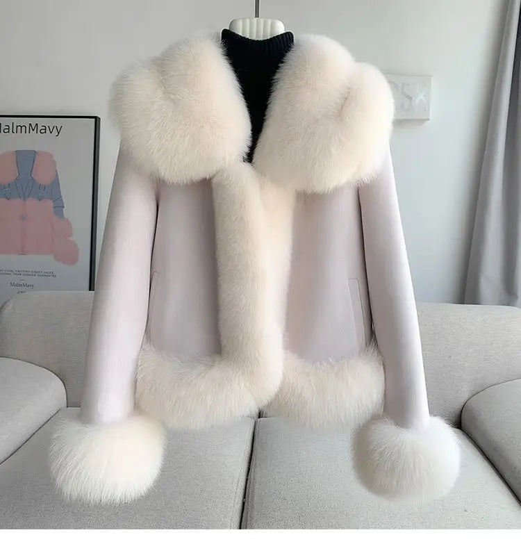 2026 Winter New Faux Fur Jacket Women's Overcoat Fashion Loose Thickened Warm Parker Coat Women's Down Jacket Outwear Casaco