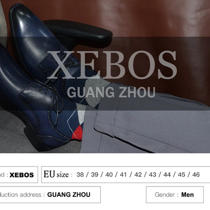 Luxury Autumn Winter Men's Leather Oxford Shoes Plaid Pattern Natural Genuine Leather Lace-up Sneakers Business Casual Shoes