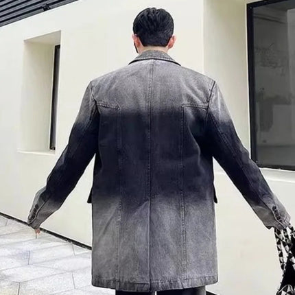 Mens Vintage Loose Fit Hip Hop Denim Jacket Straight Jeans Two Piece Set Spring Autumn Casual High Street Designer Mens Sets PlatiNum
