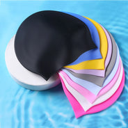 Silicone World Silicone cuffia da nuoto uomo donna capelli lunghi colore impermeabile sport alto elastico adulti cappello da piscina cappello da immersione
