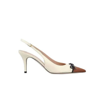 Heels sandals Gladiator summer luxury Brand 2025 bow Women High Heels Pointed toe designer Elegant Slingbacks Party Ladies Shoes