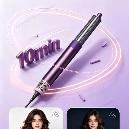 SenCiciMen Hair Dryer Brush 6 in 1 Hair Styler Negative Ion Blow Dryer Brush Set - 110,000 RPM High - Speed Hot Air Brush Air Styler Curling Wrap Air Curler,Curling Iron Hair Styling Tool for Straight Curl Drying Smoothing Gi