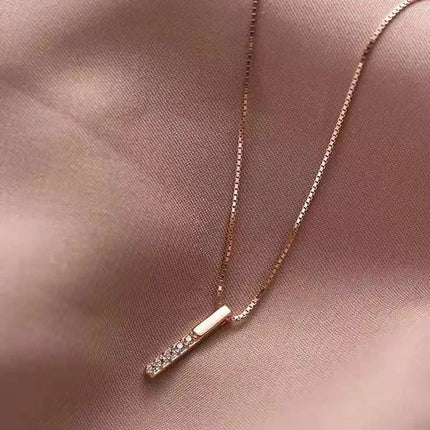 925 Sterling Silver Necklace Personality Charm Geometric Shape Pendant Choker Birthday Party Gift for Women Exquisite Jewelry PlatiNum
