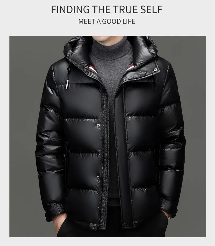 New arrival winter jacket 90% white duck down jackets men,mens thicken warm parkas winter down coat,autumn hooded parkas men