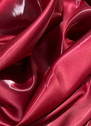 Tessuto Satinato Liquido Lucido di Lusso Riflettente Effetto Galassia per Abiti da Sposa e Design di Abiti alla Moda