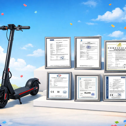 Monopattino Elettrico Pieghevole IT Warehouse NUOVO con Motore Potente da 350W, Velocità Massima 30KM/h, Autonomia 30KM, Batteria 36V 10.5Ah, Pneumatici Antiscivolo Antiesplosione da 8.5 Pollici, Controllo Smart tramite APP,