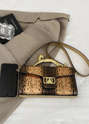 New Ladies Metal Buckle Simple Fashion Shoulder Bag Party Commuting Bag Women Luxury Brand Design PU Leather Bag PlatiNum