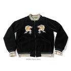 Non Stock Men's Yokosuka Baseball Jacket Dragon Tiger Falcon Embroidered Short Jacket PlatiNum