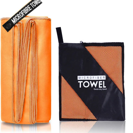 Serviette de Sport à Séchage Rapide 40x80/80x160CM Bleu Gris Vert Orange pour Natation Salle de Sport Fitness Camping Course Plage