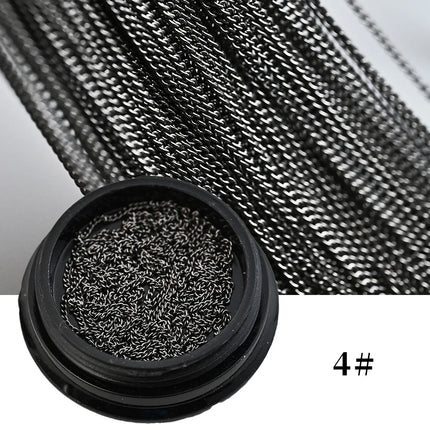 100CM Metal Chain Nail Art Rhinestone Gold/Silver Alloy Studs Nail Art Decorations Chains DIY Design Manicure Jewelry Accessory 2028