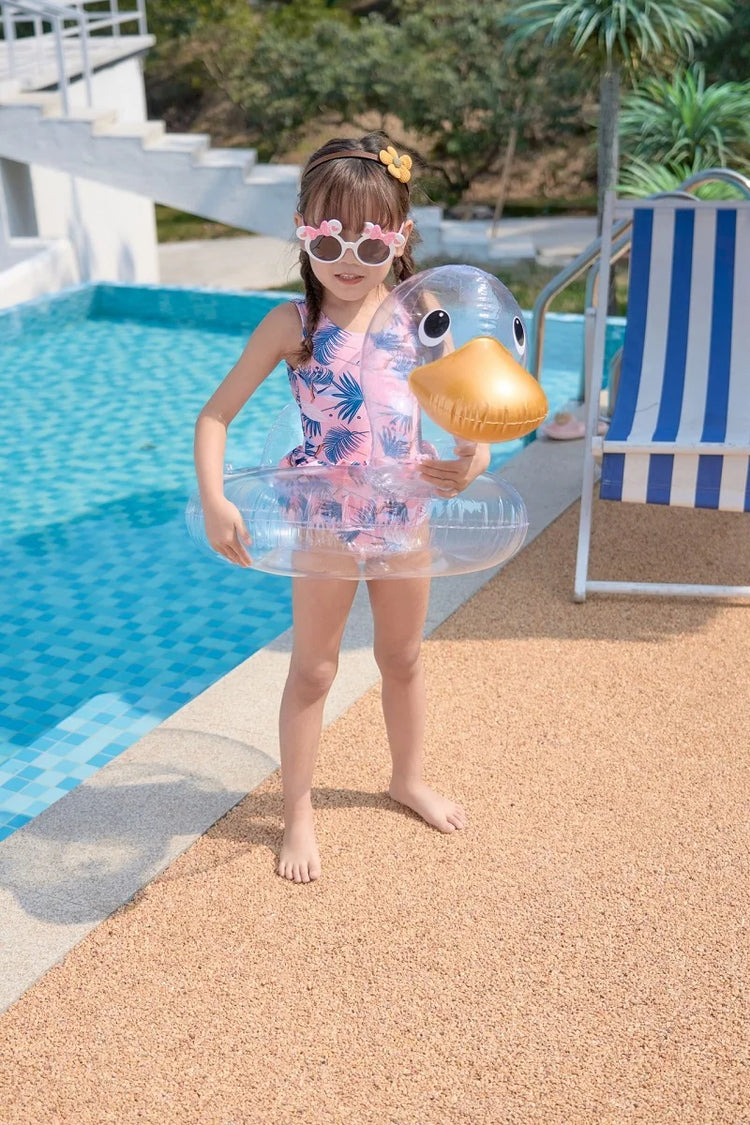 Rooxin Flamingo Nuoto Cerchio Bambino Infantile Galleggiante Piscina Anello di Nuoto Con Parasole Sedile Galleggiante Estate Spiaggia Piscina Festa Giocattoli