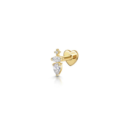 AIDE Heart Round Ball Flat Helix Piercing Earring 925 Sterling Silver Ear Studs Geometric Zircon Exquisite Trinket Studs Aretes PlatiNum