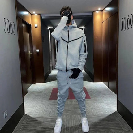 2025 Tracksuits Sports Suit Men's Hoodie Fashion Casual Sports Zipper Jacket Jacket Trousers Suitpant Sets Men New in Men's Sets PlatiNum