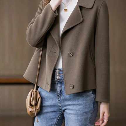 Coats Women The Spring Autumn 2025 The New Short Jacket Fashionable Versatile The Woolen Coat Worn By The Mother Overwear Female