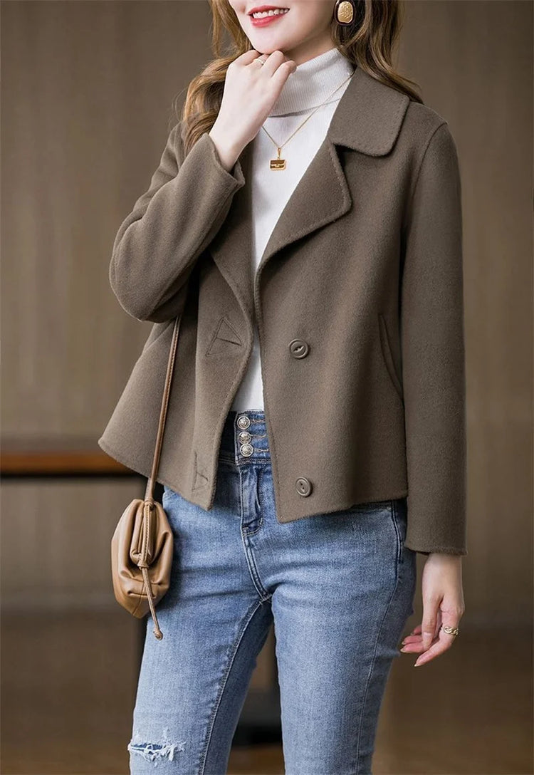 Coats Women The Spring Autumn 2025 The New Short Jacket Fashionable Versatile The Woolen Coat Worn By The Mother Overwear Female