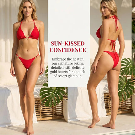 Nuovo bikini bianco a tinta unita da donna, costume da bagno alla moda con lacci a vita bassa, set due pezzi platinumshop