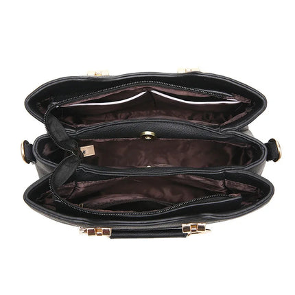 Yogodlns Luxury Pendant Handbag For Women PU Leather Tassel Shuolder Bag Designer Handle Bag Brand Shopping Mommy Shoudler Bag PlatiNum