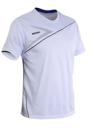 2025 Summer New Men's Quick drying Short sleeved Gym Running Moisture absorbing Round Neck T-shirt Training Exercise Gym Sweatsh PlatiNum