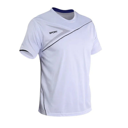 2025 Summer New Men's Quick drying Short sleeved Gym Running Moisture absorbing Round Neck T-shirt Training Exercise Gym Sweatsh PlatiNum