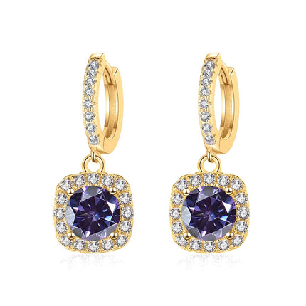 JoyceJelly 1ct GRA Certified Moissanite Earrings For Women 18 Color VVS D Solid Sterling Silver 925 Plated 18K Gold Fine Jewelry PlatiNum