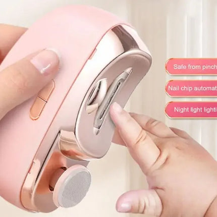 3-in-1 Electric Nail Trimmer for Seniors & Adults, Automatic Nail Clipper with Polishing, Rechargeable Safe Nail Cutter for Elderly Kids