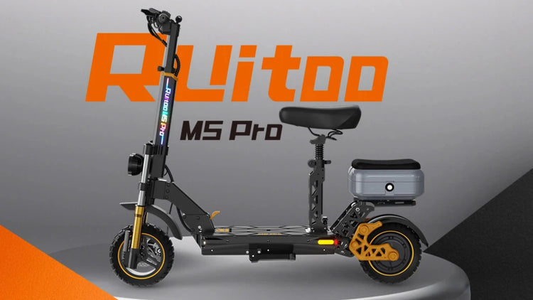 Monopattino Elettrico 1200W, Autonomia 80km, Batteria 48V 20.8Ah, Freni Idraulici, Pieghevole, con Sedile e Vano Portaoggetti, Pneumatici 11"/10"