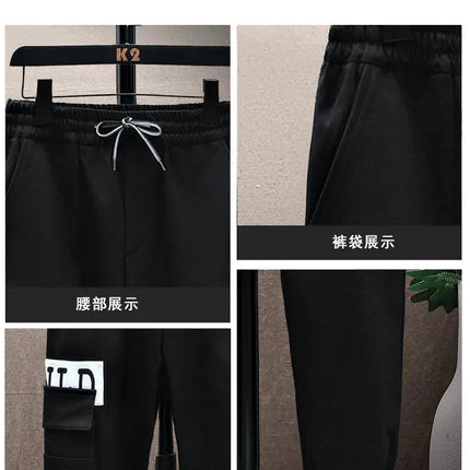 Winter Tracksuit Men Warm Sports Printed Thick Suit Mens Casual Hooded jacket+Pants Sweatsuit Male 2 Piece Sportswear