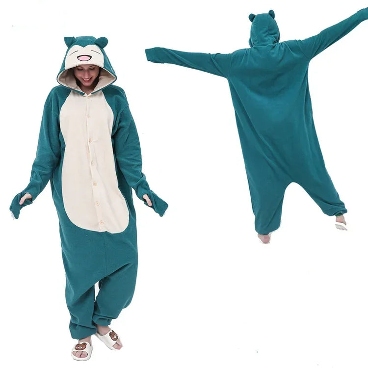 okemon Cosplay Kigurumi Onesie Snorlax Jigglypuff Umbreon Gengar Costume Halloween Adult Anime Bulbasaur Pajamas