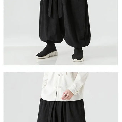 Pantaloni di velluto a coste da uomo autunno inverno pantaloni larghi casual oversize da uomo streetwear moda Harajuku donna pantaloni in vita elastica da uomo