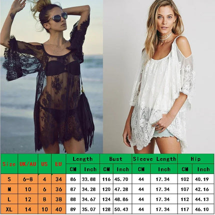 Costume da bagno bikini in pizzo all'uncinetto con copricostume da spiaggia casual in pizzo estivo da donna platinumshop