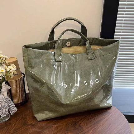 Transparent Waterproof PVC Bag, Summer Beach Bag, Printed Shoulder Bag, Sports Bags