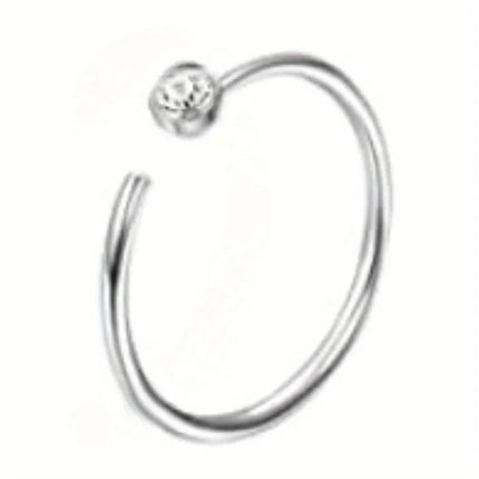 Drperfect 1pc orecchini chirurgici in acciaio inossidabile per donna uomo orecchini con retro piatto orecchini con cartilagine orecchini a cerchio con Piercing platinumshop