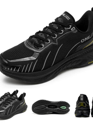ONEMIX Black Men Basic Racing Road Running Shoes Summer Mesh traspirante scarpe sportive cuscino Durable Outdoor Sneakers Plus Size PlatiNum