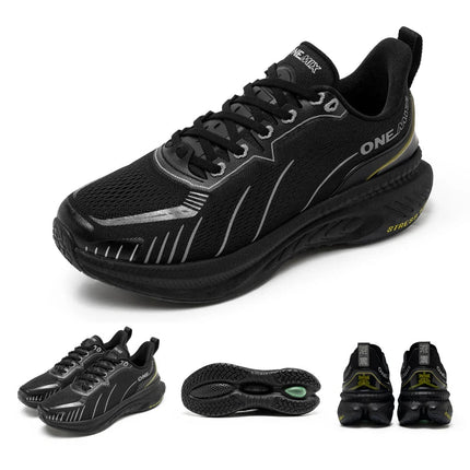 ONEMIX Black Men Basic Racing Road Running Shoes Summer Mesh traspirante scarpe sportive cuscino Durable Outdoor Sneakers Plus Size PlatiNum