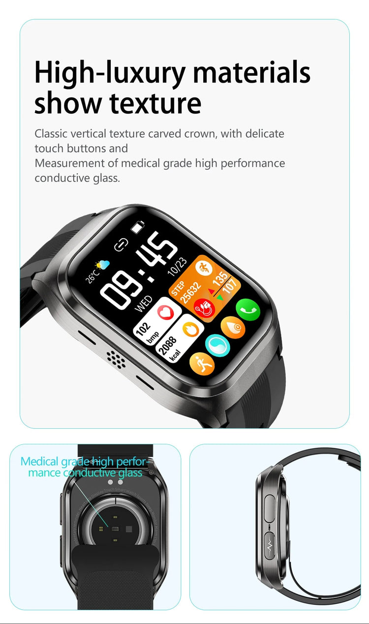 2026 Nuovo aggiornamento AI diagnostico Airbag pressione sanguigna precisa salute SmartWatch acido urico ECG lipidi nel sangue Smartwatch uomo donna platinumshop