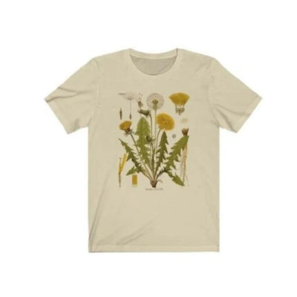 Dandelion Botanical Graphic T-Shirt Hiking Shirt Botanical Print T-Shirt Oversized Cotton Short Sleeve Top Women's Harajuku Clothing
