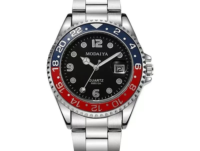 Orologi da uomo alla moda con data Orologio sportivo casual di lusso di fascia alta Orologi da polso classici da uomo al quarzo da lavoro in acciaio inossidabile platinumshop