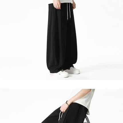 2025 vendite calde pantaloni a gamba larga pantaloni casual da uomo stili giapponesi pantaloni Harun da uomo streetwear moda hip hop pantaloni lanterna allentati