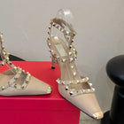 Sandali Estivi da Donna con Tacco Alto e Rivetti Quadrati, Eleganti e Sexy, Sandali da Festa con T-bar, Disponibili anche in Taglie Grandi