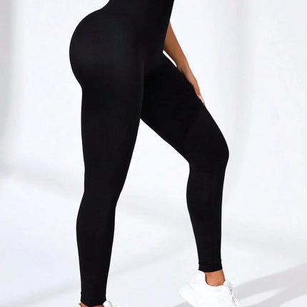 European and American Seamless Yoga Leggings with Waistband Lettering, Butt-Lifting, Quick-Dry Women's Breathable Tights for Pea PlatiNum