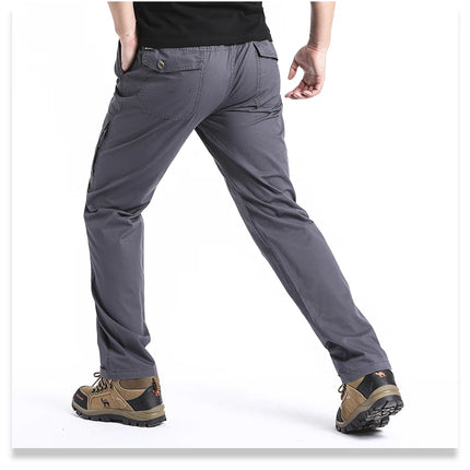 High Quality Men's Cotton Cargo Pants Casual Multiple Pocket Tacitcal Pants Spring Autumn Outdoor Camping Hiking Work Pants