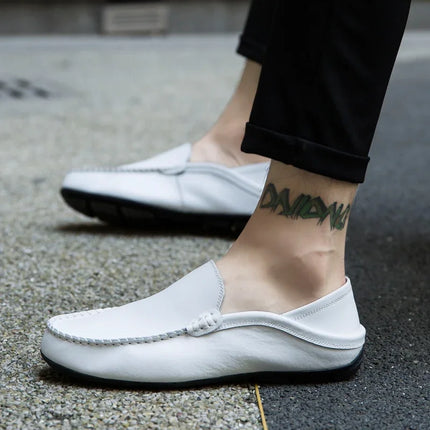 Scarpe da Uomo Casual in Pelle, Mocassini di Design, Slip-on, Scarpe da Barca di Alta Qualità, Chaussure Homme