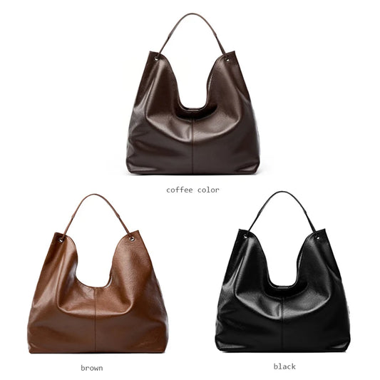 FOXER 2025 Winter New Women's Shoulder Bag Genuine Leather Large Capacity Handbag Ladies Underarm Bag Commuting Purse for Girls