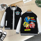 Paw Patrol Black Baseball Uniform for Children Anime Cartoon Cute Sports Jacket Children Autumn Winter Fashion Coat Kids Clothes