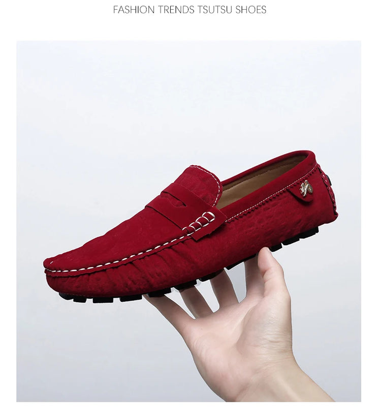 Scarpe Italiane Formali da Uomo, Mocassini in Pelle Fatti a Mano, Scarpe Casual da Guida, Slip-on di Lusso Comodi per Uomo