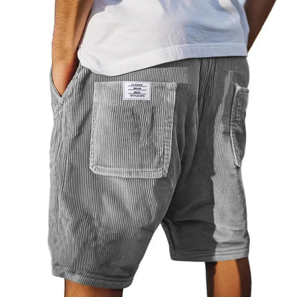 Nuovi pantaloncini estivi da uomo in velluto a coste, stile americano, multitasche, con logo ricamato, retrò, a gamba dritta, per uomo platinumshop